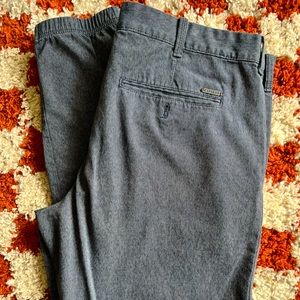 Express navy plaid mini pattern jogger pants size 36- great condition.